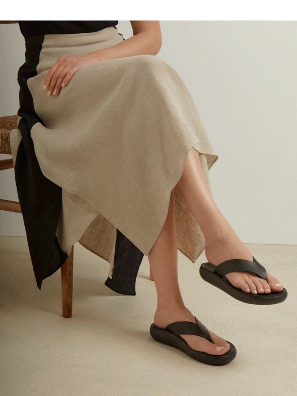 Ancient Greek Sandals Charys Comfort Thong Sandal in Black - EU 42/US 10.5 or 11